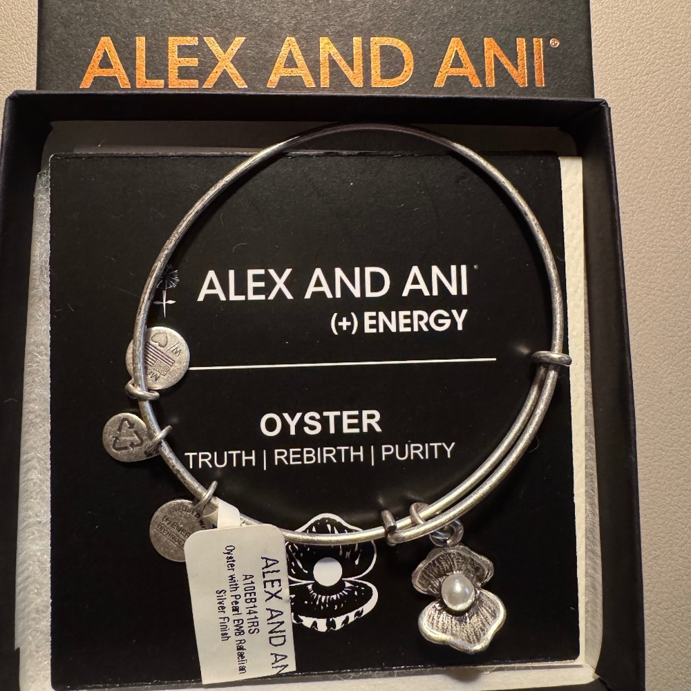 Alex and Ani Oyster with Pearl Bangle
